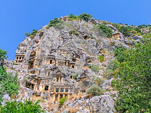 Lycian Rock-cut tombs in Myra