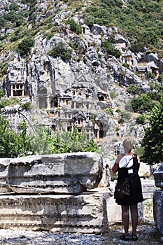 Lycian rock-cut tombs, Myra, Turkey