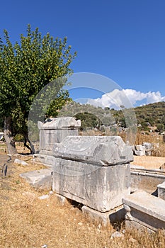 Lycian sarcofagus tomb in ancient city Patara