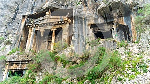 Lycian tombs in Fethiye, Turkey
