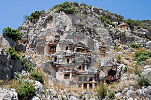 Lycian tombs in Myra (Turkey)