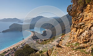 Lycian way overlooking the blue Oludeniz lagoon