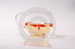 Lycium tea in a beautiful glass