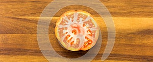 Lycopersicum tomato cut in half