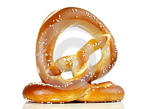 Lye Pretzel on white Background - Isolated