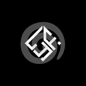 LYF letter logo design on black background. LYF creative initials letter logo concept. LYF letter design