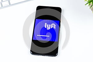 Lyft Direct, powered by Payfare app logo on a smartphone screen.