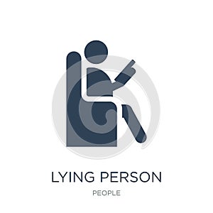 lying person reading icon in trendy design style. lying person reading icon isolated on white background. lying person reading