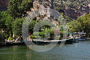 Lykian rock tombs. Dalyan,Turkey.