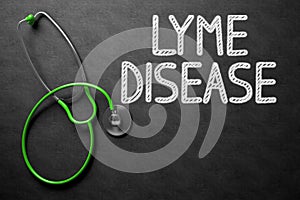 Lyme Disease Handwritten on Chalkboard. 3D Illustration.