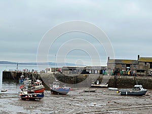 Lyme Regis seaside harbour scene Dorset England