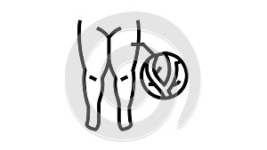 lymphatic edema line icon animation