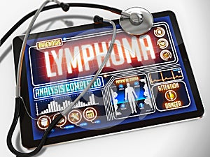 Lymphoma on the Display of Medical Tablet.