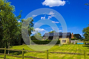 Lympne village street view Kent downs UK