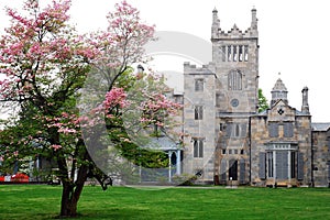 The Lyndhurst manor during a spring day