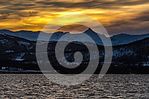Lyngen alp sunset photo