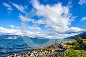 Lyngen fjord in Norway