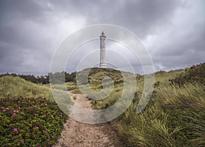 Lyngvig Lighthouse in Jutland, Denmark