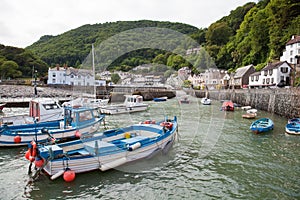 Lynmouth Harbour in Devon UK