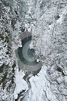 Lynn Valley Park on snowy day