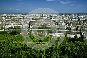 Lyon aerial view