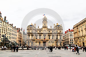 Lyon city hall, Lyon old town, France