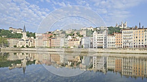 Lyon, france at dawn