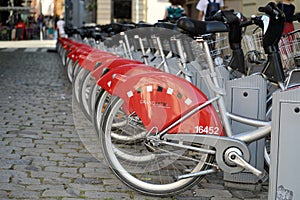 Velov Self-Service Bike in Lyon France