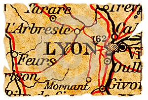 Lyon old map