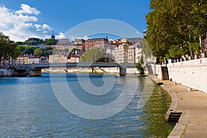 Lyon and Saone river photo