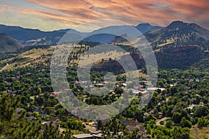 Lyons, Colorado in the Rocky Mountains on a Summer Day