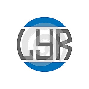 LYR letter logo design on white background. LYR creative initials circle logo concept. LYR letter design photo