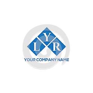 LYR letter logo design on white background. LYR creative initials letter logo concept. LYR letter design photo