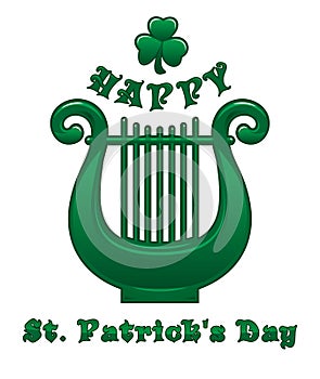 Lyra. Irish musical instrument. Patricks Day symbol