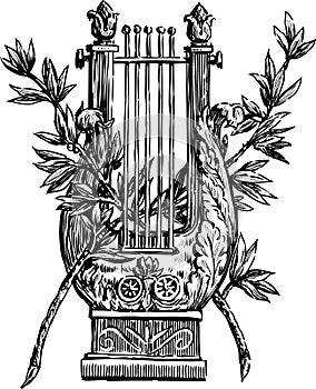 Lyre with a branches