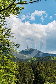 Lysa hora hill in Moravskoslezske Beskydy mountains in Czech republic photo