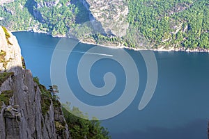 Lysefjorden view from Pulpit Rock in Norway