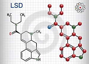 Lysergic acid diethylamide LSD. It is a hallucinogenic drug. S
