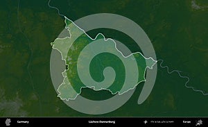 Luchow-Dannenberg highlighted, Germany. Physical