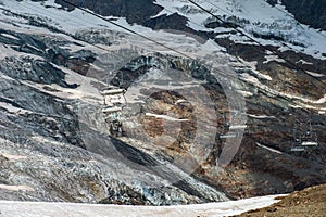 LÃ¤ngfluh II chair lift  and Fee glacier