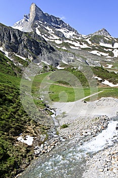 LÃ¤rmstange mountain in Zillertal Alps, Austria