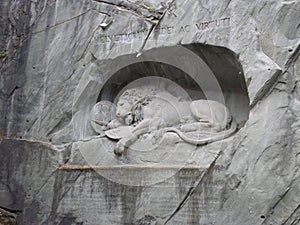 Löwendenkmal (Lion Monument of Lucerne). Switzerland.