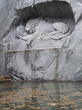 Löwendenkmal (Lion Monument of Lucerne). Switzerland.