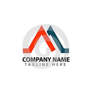 M Company Logo Vector Template Design Illustration