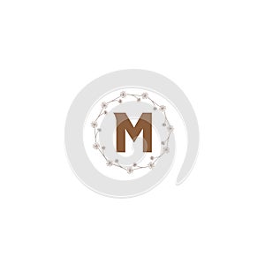 M Creative Unique abstract geometric letter vector logo design