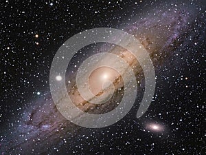 M31 Galaxy in Andromeda Real Photo photo