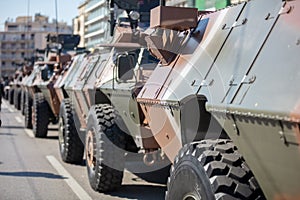 M1117 Guardian Armored Security Vehicle ASV, Military parade. War weapon, close up photo