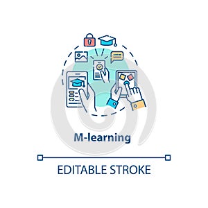 M learning concept icon