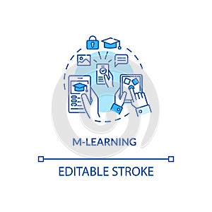 M learning concept icon