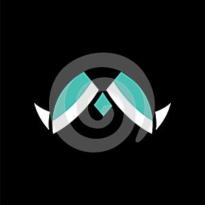 m letter blangkon vector for icon and logo element design template design